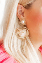 Fiona Statement Earrings - Pearl