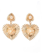 Fiona Statement Earrings - Pearl