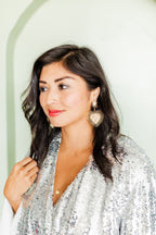 Fiona Statement Earrings - Pearl