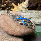 Fire Opal Celtic Infinity Necklace in Sterling Silver Pendant La Vie Bien Fire Opal Celtic Infinity Necklace in Sterling Silver