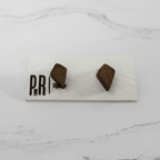 Fire Wood Stud Earrings