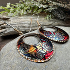 Firedancer Celtic Spiral Copper Earrings Dangle Earrings La Vie Bien Firedancer Celtic Spiral Copper Earrings