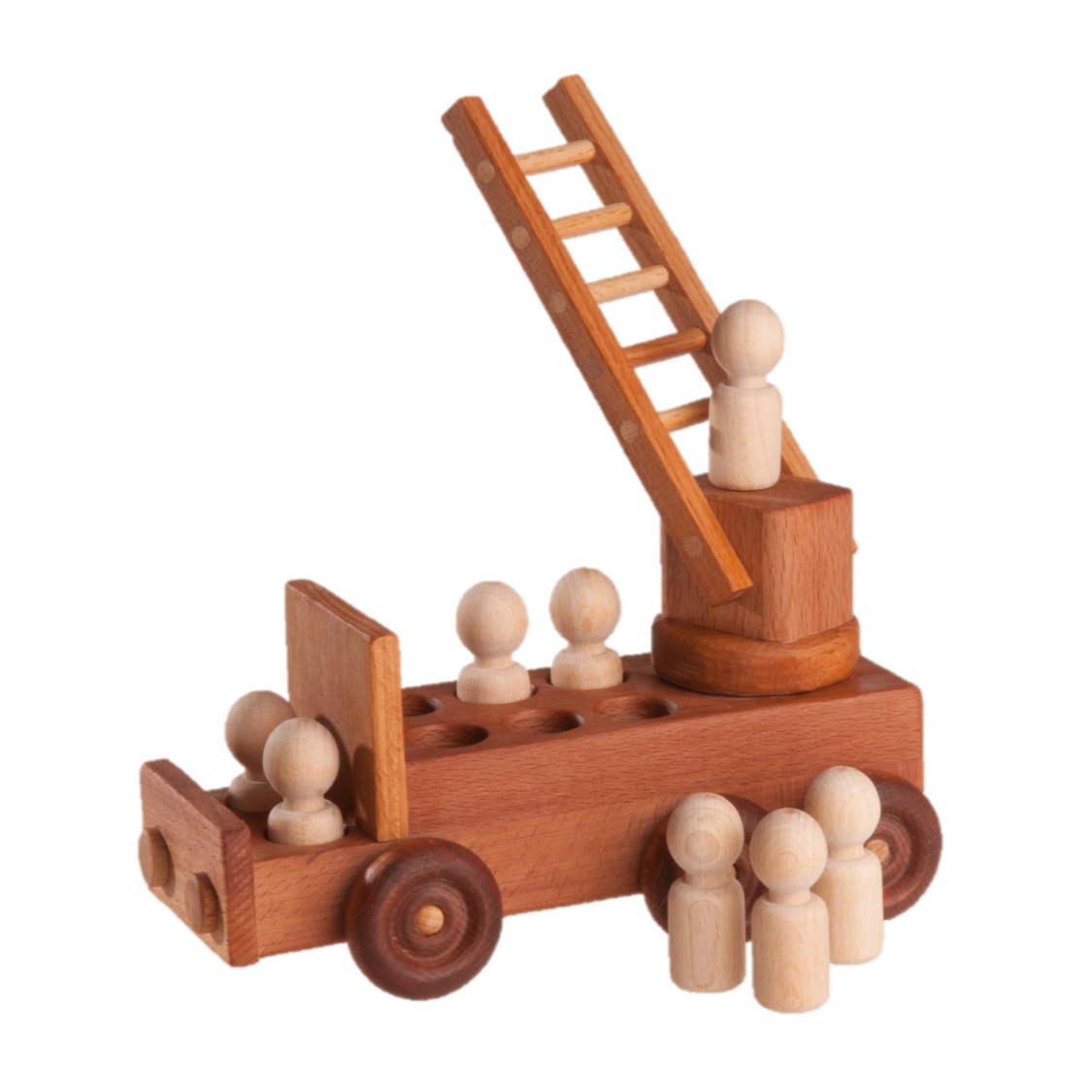 Wooden Fire Truck Toy
