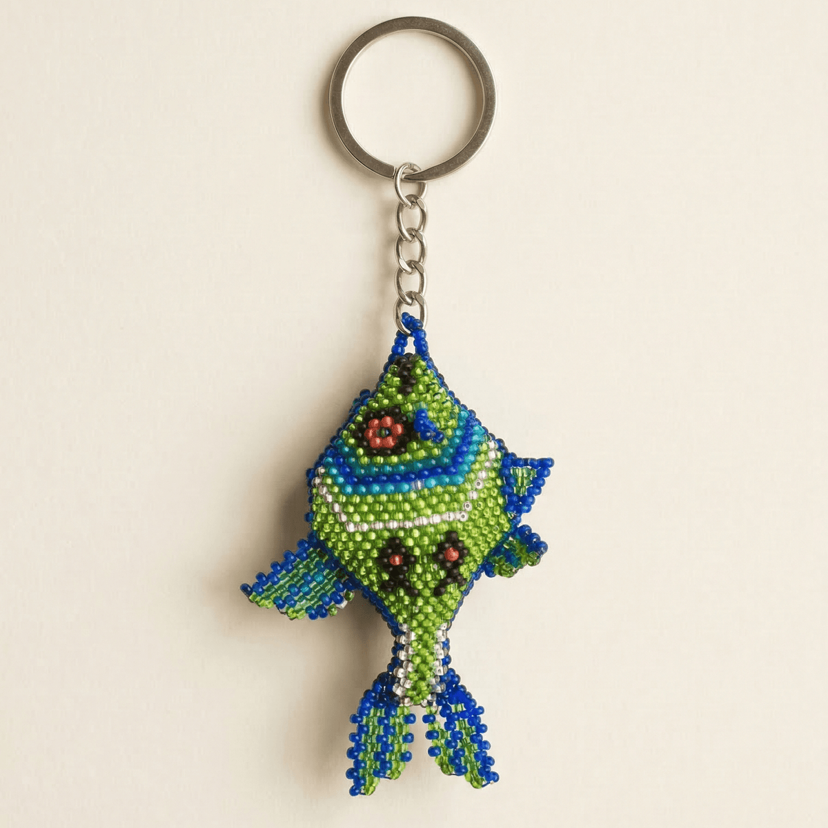 Fish Seed Bead Keychain | Hand Beaded Fair Trade Keychain - Guatemala Keychains La Vie Bien Fish Seed Bead Keychain | Hand Beaded Fair Trade Keychain - Guatemala