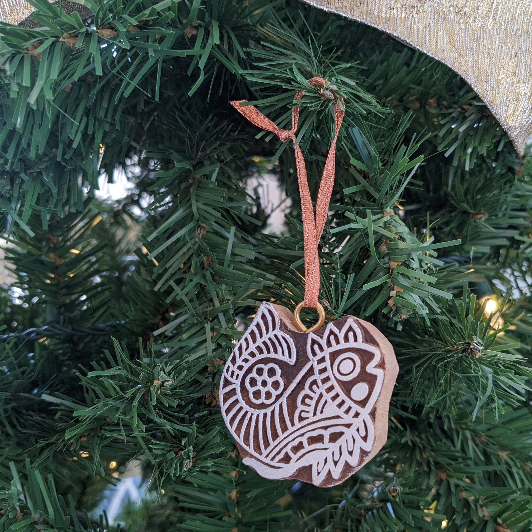 Fish Wooden Block Ornament