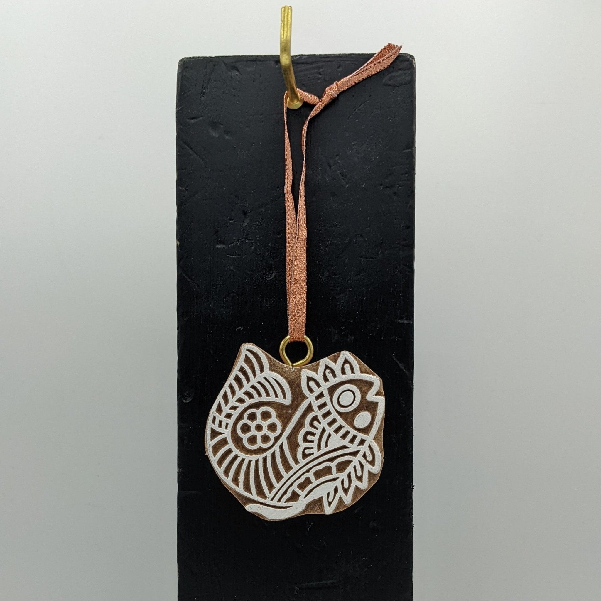 Fish Wooden Block Ornament