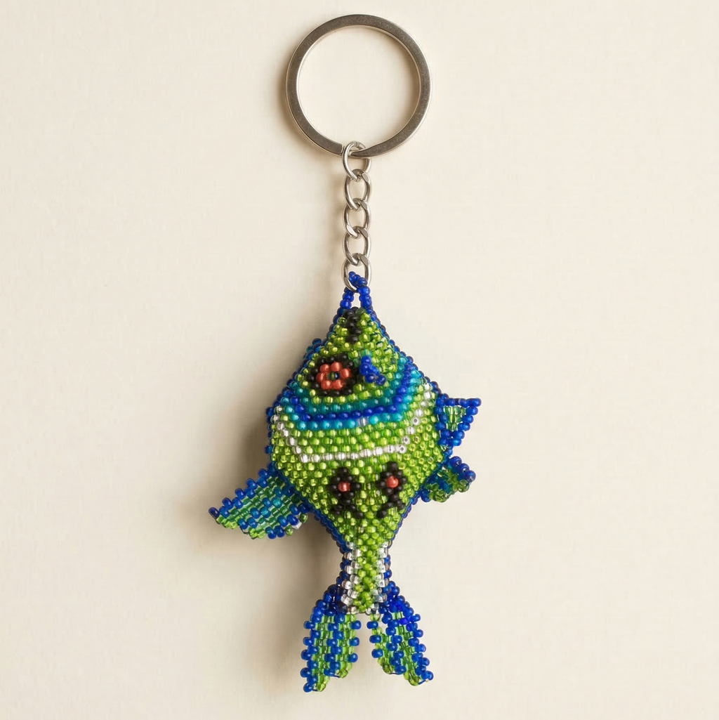 Fish Seed Bead Keychain | Hand Beaded Fair Trade Keychain - Guatemala