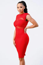 Fishnet Bodycon Midi Dress Dress La Vie Bien Fishnet Bodycon Midi Dress