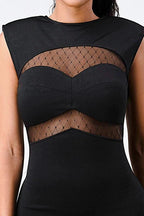 Fishnet Bodycon Midi Dress Dress La Vie Bien Fishnet Bodycon Midi Dress