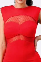Fishnet Bodycon Midi Dress Dress La Vie Bien Fishnet Bodycon Midi Dress