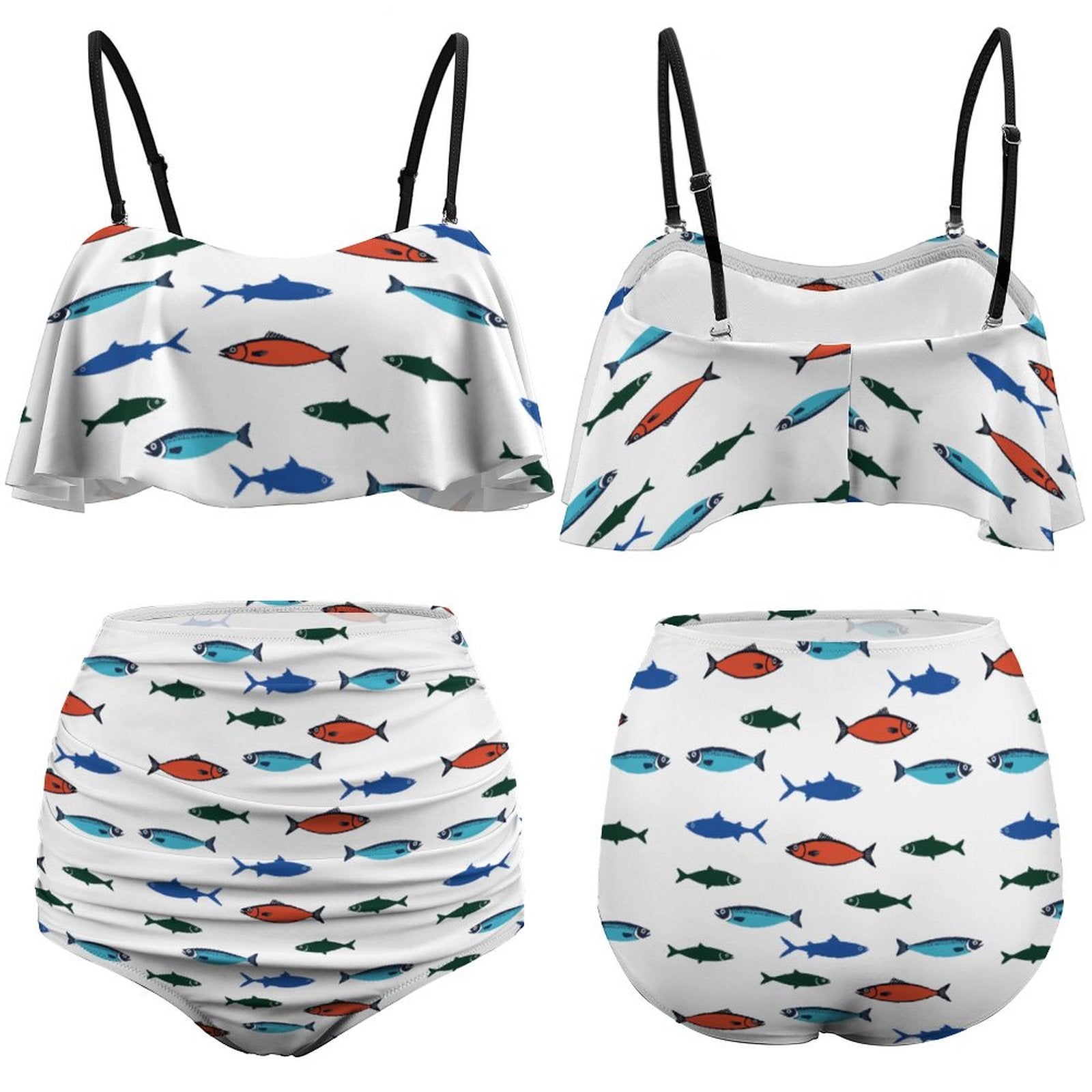 Fishy business Ruffle Tankini Swimsuit
