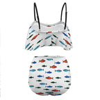 Fishy business Ruffle Tankini Swimsuit by SALE-Personal Design