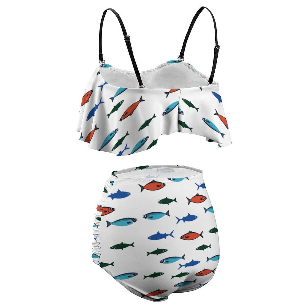Fishy business Ruffle Tankini Swimsuit