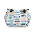 Fishy Sardines Diaper Backpack, Multifunctional Baby Bag with Insulated Bottle Pockets Bags La Vie Bien Fishy Sardines Diaper Backpack, Multifunctional Baby Bag with Insulated Bottle Pockets