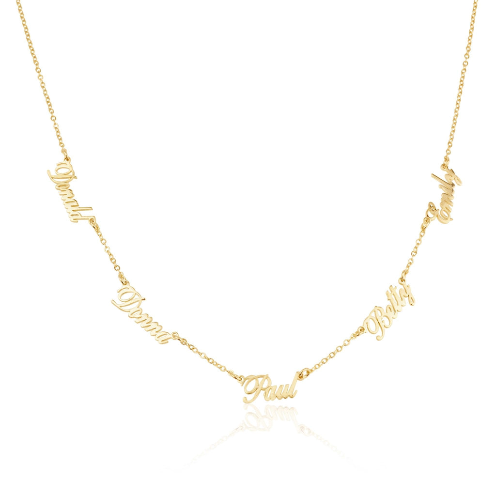 Five Name Necklace La Vie Bien Five Name Necklace