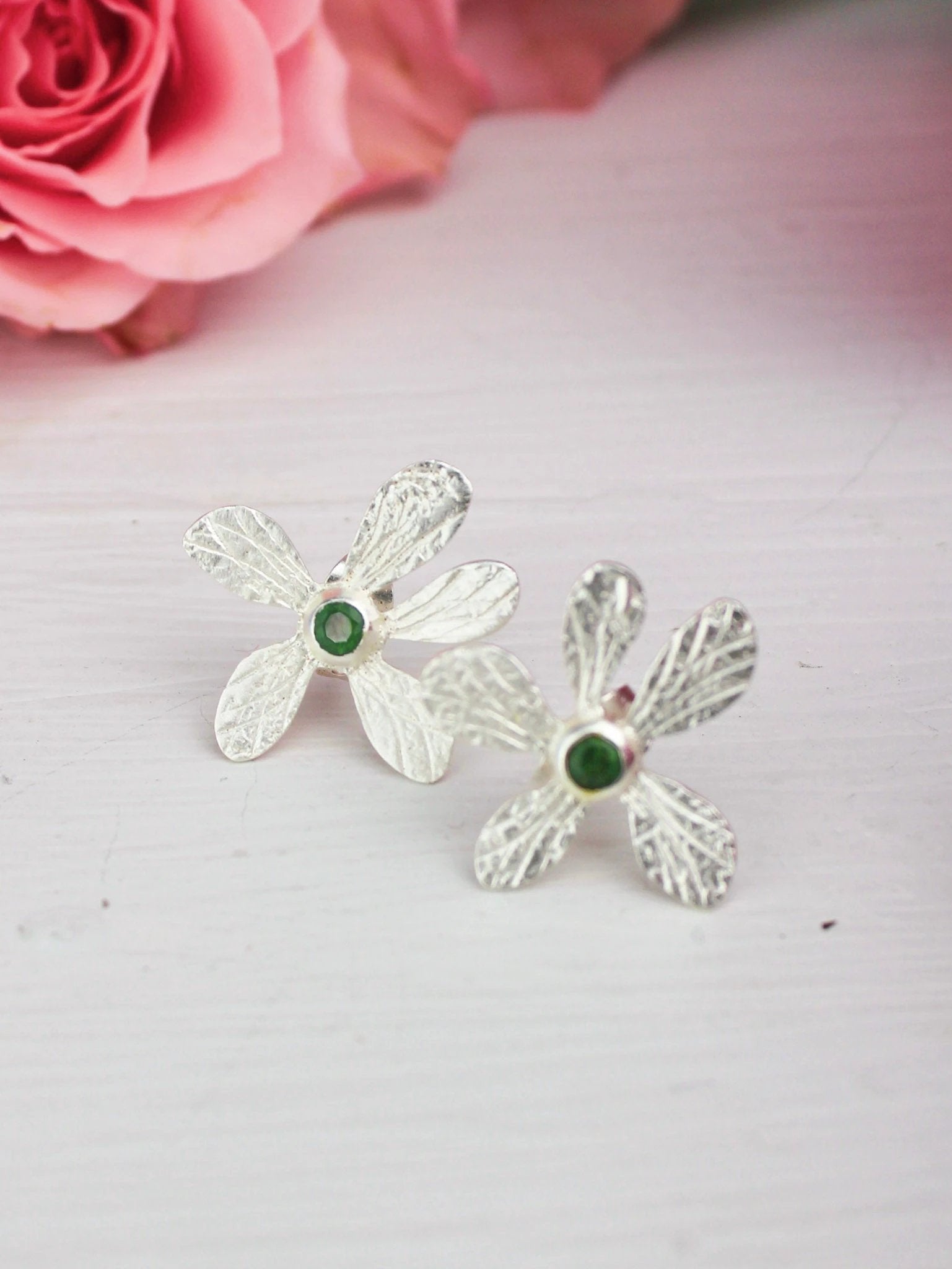 Five Petal Wild Flower Earrings by Ash & Rose