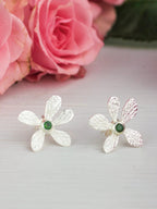 Five Petal Wild Flower Earrings by Ash & Rose