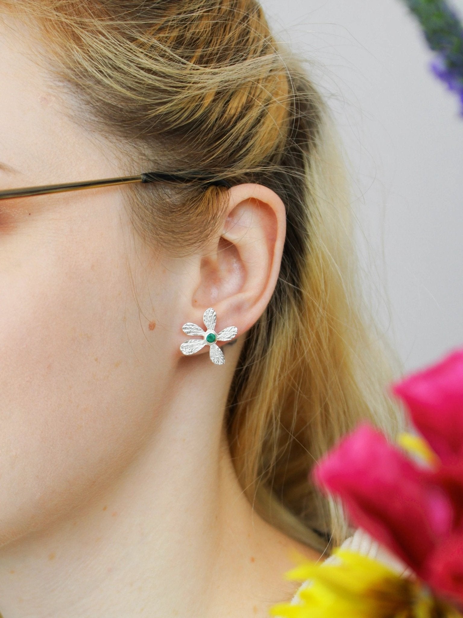 Five Petal Wild Flower Earrings by Ash & Rose