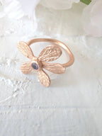 Five Petal Wildflower Ring by Ash & Rose