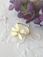 Five Petal Wildflower Ring by Ash & Rose
