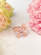 Five Petal Wildflower Ring by Ash & Rose