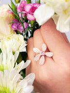 Five Petal Wildflower Ring by Ash & Rose