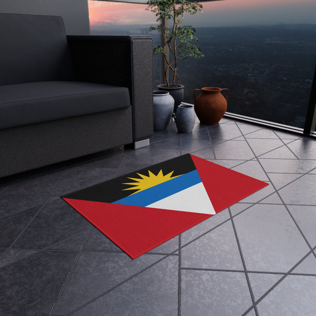 Flag Of Antigua and Barbuda Outdoor Non - Slip Door Mat | Saint John's | Antiguan Liberta | 24"x36" Home Decor La Vie Bien Flag Of Antigua and Barbuda Outdoor Non - Slip Door Mat | Saint John's | Antiguan Liberta | 24"x36"
