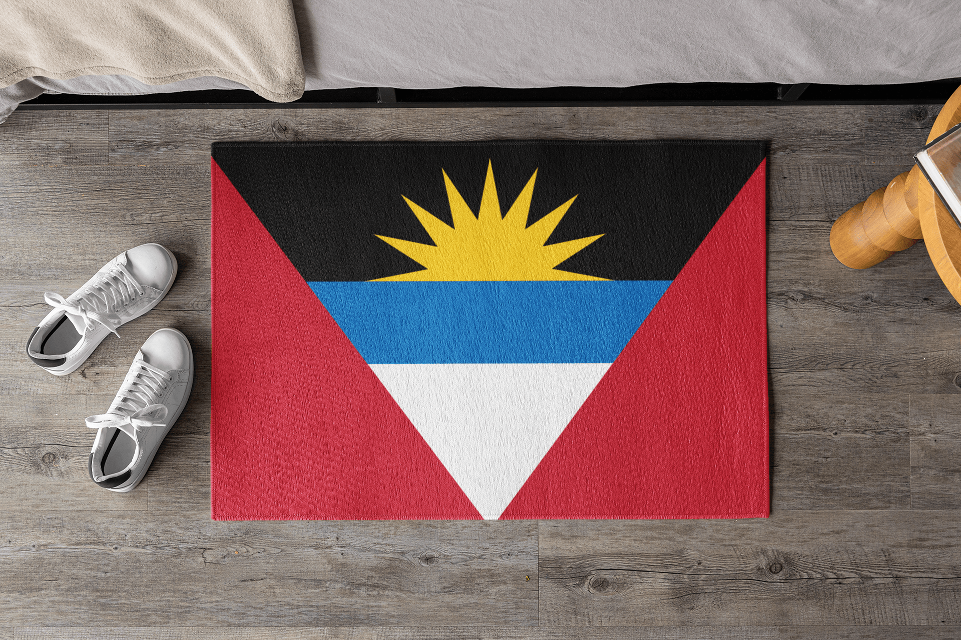 Flag Of Antigua and Barbuda Outdoor Non - Slip Door Mat | Saint John's | Antiguan Liberta | 24"x36" Home Decor La Vie Bien Flag Of Antigua and Barbuda Outdoor Non - Slip Door Mat | Saint John's | Antiguan Liberta | 24"x36"