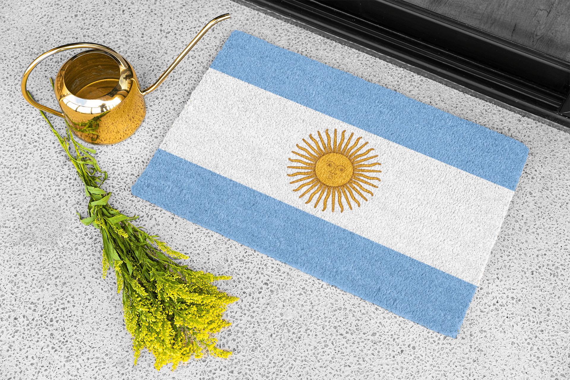 Flag Of Argentina Outdoor Non - Slip Door Mat | Copa America & FIFA Champions | 24"x36" Home Decor La Vie Bien Flag Of Argentina Outdoor Non - Slip Door Mat | Copa America & FIFA Champions | 24"x36"