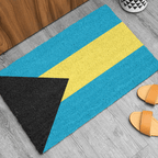 Flag Of Bahamas Outdoor Non - Slip Door Mat | Nassau | Bahamian Freeport | 24"x36" Home Decor La Vie Bien Flag Of Bahamas Outdoor Non - Slip Door Mat | Nassau | Bahamian Freeport | 24"x36"