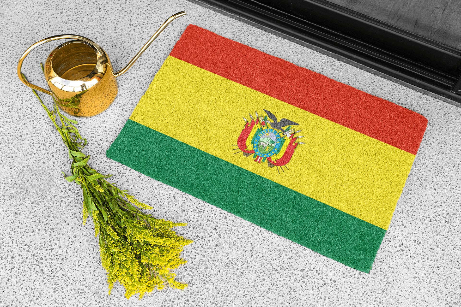 Flag Of Bolivia Outdoor Non - Slip Door Mat | Santa Cruz | El Alto | La Paz | Gift for Bolivians | 24"x36" Home Decor La Vie Bien Flag Of Bolivia Outdoor Non - Slip Door Mat | Santa Cruz | El Alto | La Paz | Gift for Bolivians | 24"x36"