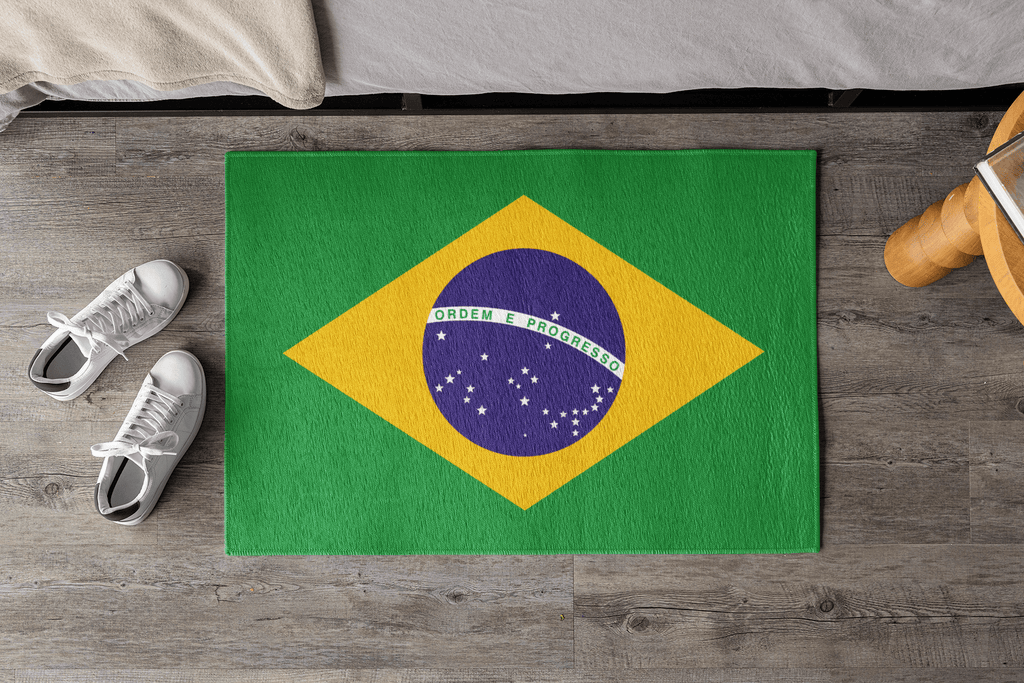 Flag Of Brazil Outdoor Non - Slip Door Mat | Sao Paulo | Rio de Janeiro | Brasilia | Gift for Brazilians | 24"x36" Home Decor La Vie Bien Flag Of Brazil Outdoor Non - Slip Door Mat | Sao Paulo | Rio de Janeiro | Brasilia | Gift for Brazilians | 24"x36"