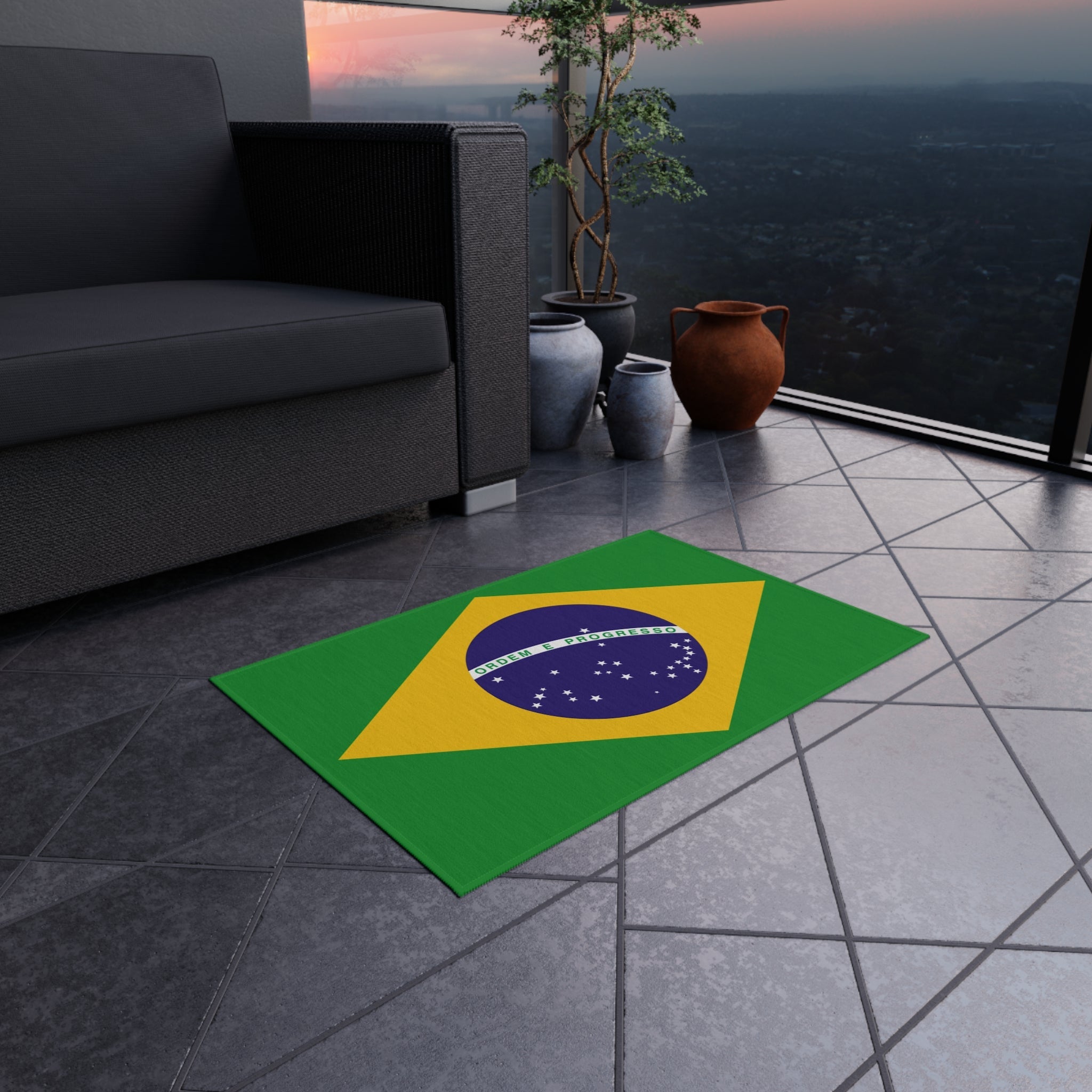 Flag Of Brazil Outdoor Non - Slip Door Mat | Sao Paulo | Rio de Janeiro | Brasilia | Gift for Brazilians | 24"x36" Home Decor La Vie Bien Flag Of Brazil Outdoor Non - Slip Door Mat | Sao Paulo | Rio de Janeiro | Brasilia | Gift for Brazilians | 24"x36"