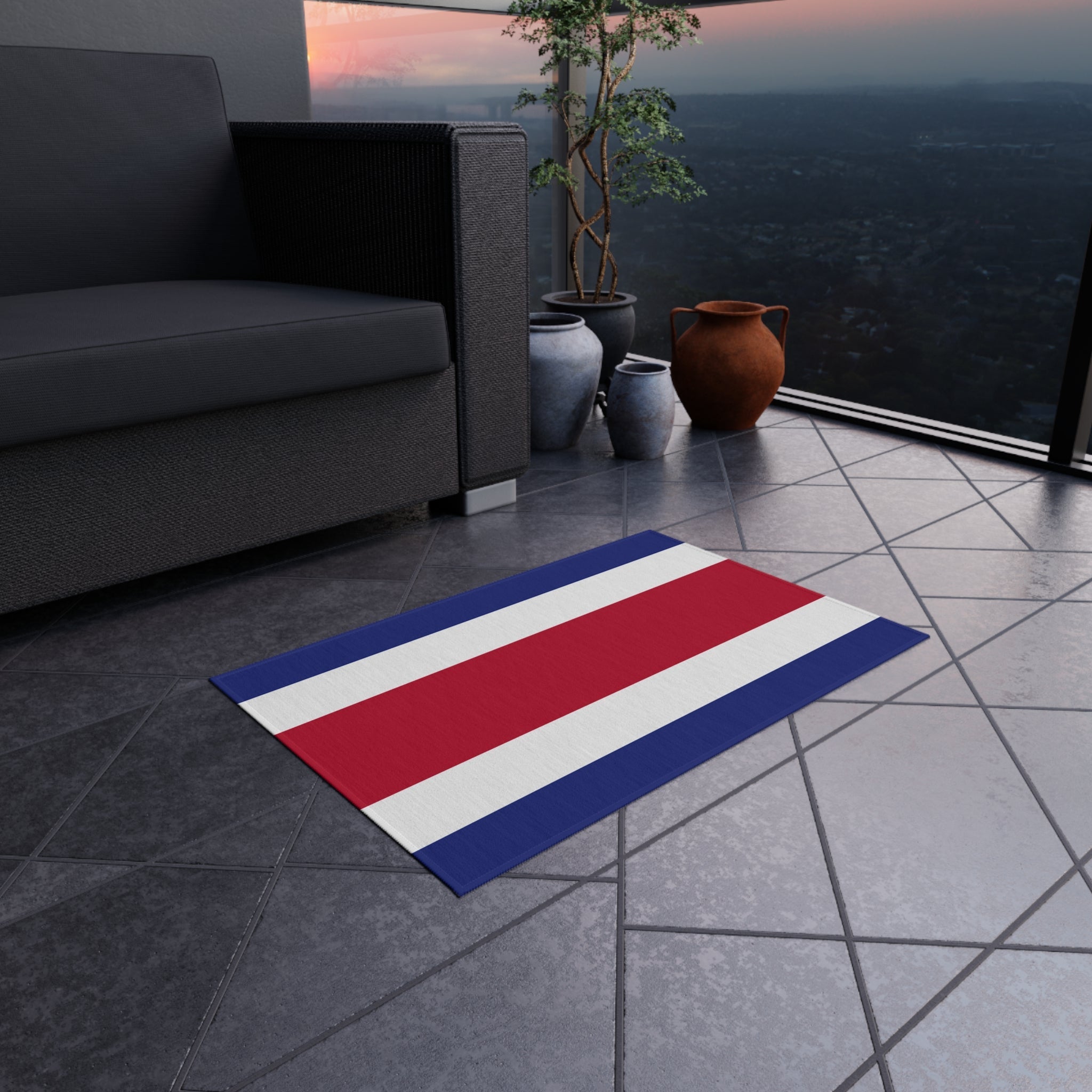 Flag Of Costa Rica Outdoor Non - Slip Door Mat | Copa America | 24"x36" Home Decor La Vie Bien Flag Of Costa Rica Outdoor Non - Slip Door Mat | Copa America | 24"x36"