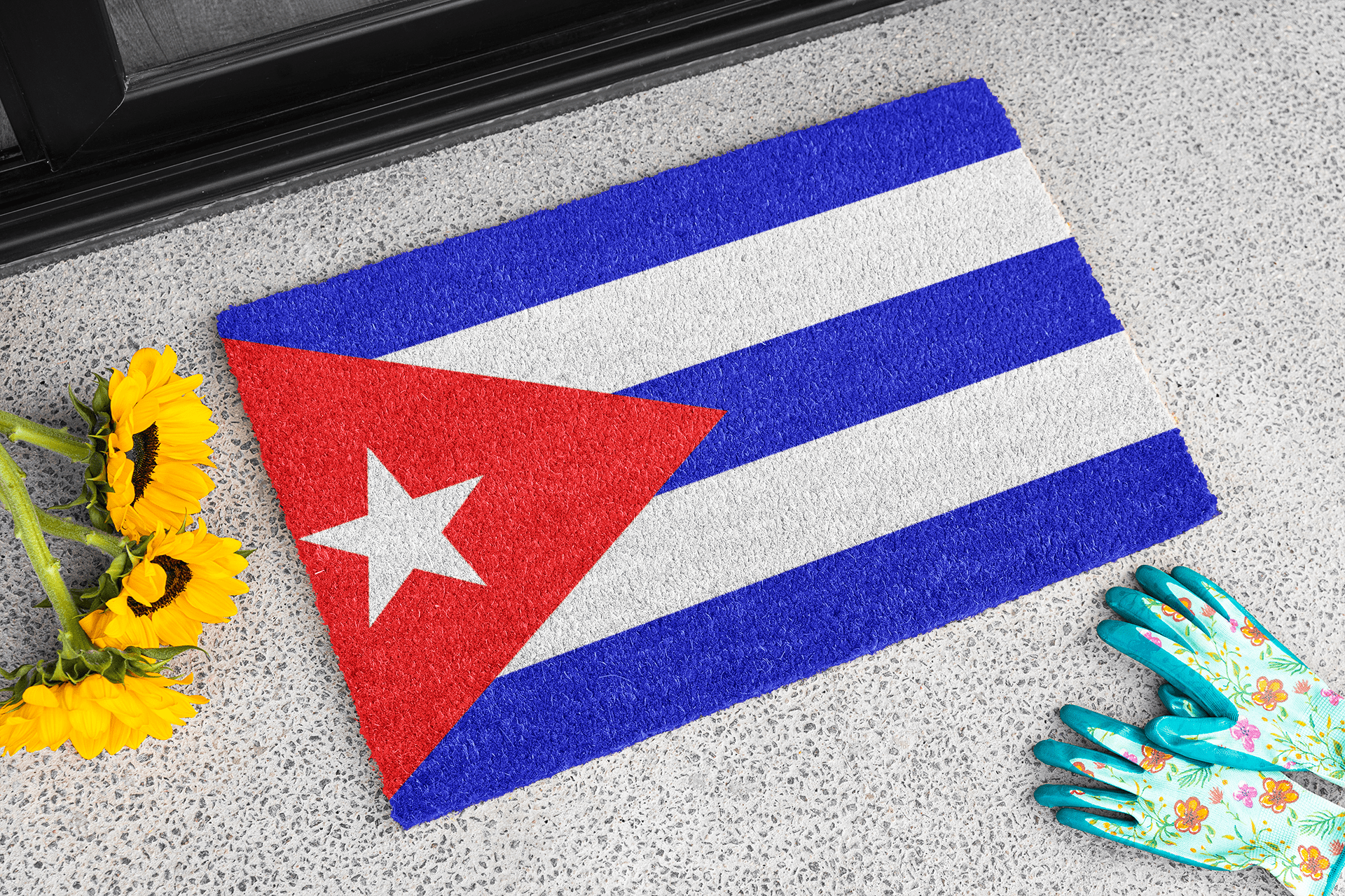 Flag Of Cuba Outdoor Non - Slip Door Mat | Copa America | 24"x36" Home Decor La Vie Bien Flag Of Cuba Outdoor Non - Slip Door Mat | Copa America | 24"x36"