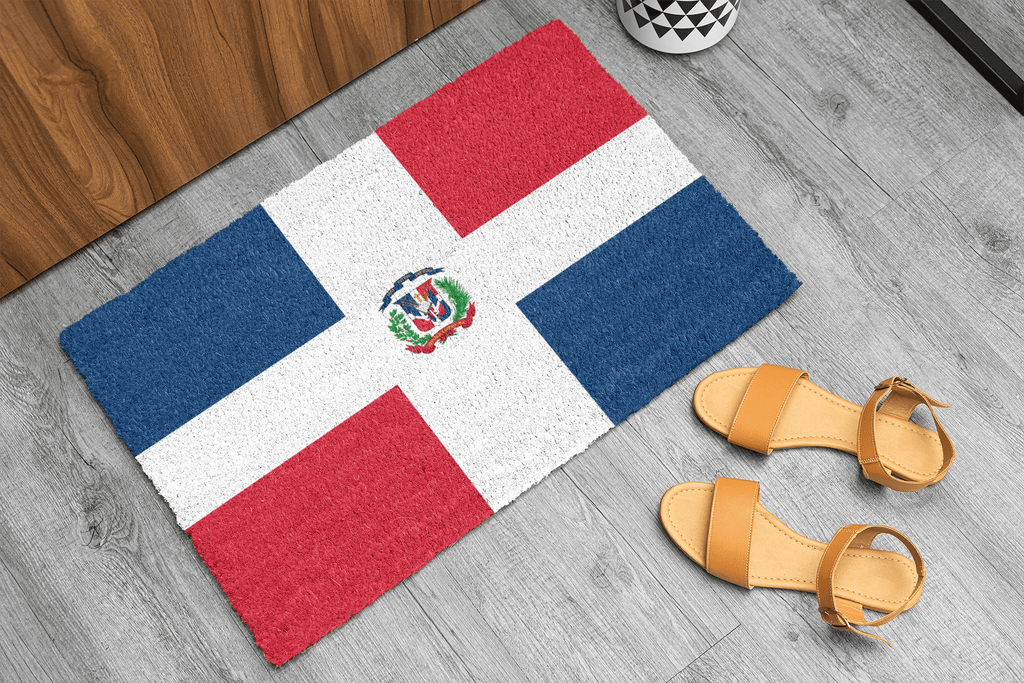Flag Of Dominican Republic Outdoor Non - Slip Door Mat | Copa America | 24"x36" Home Decor La Vie Bien Flag Of Dominican Republic Outdoor Non - Slip Door Mat | Copa America | 24"x36"