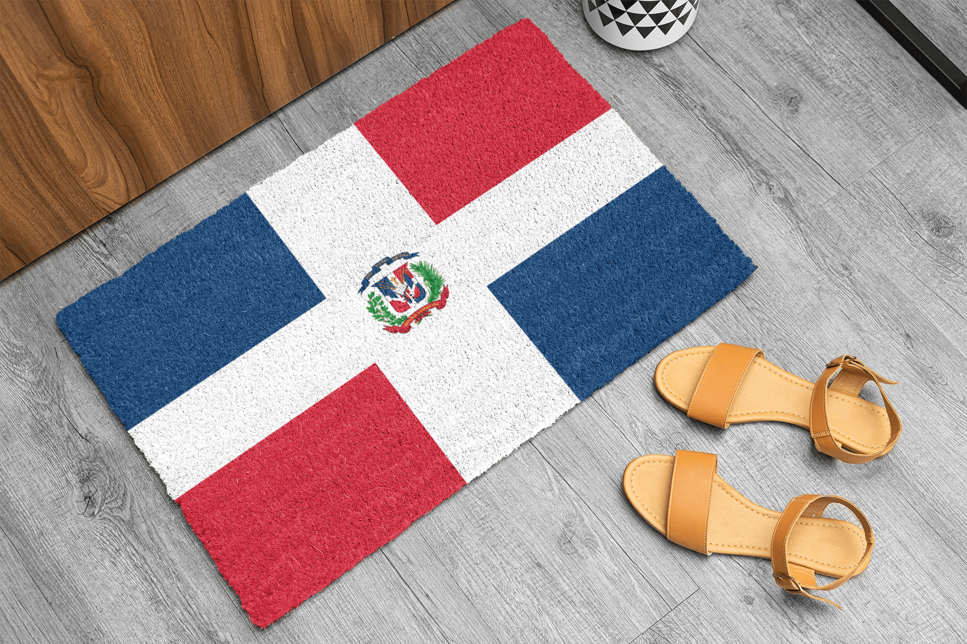 Flag Of Dominican Republic Outdoor Non - Slip Door Mat | Copa America | 24"x36" Home Decor La Vie Bien Flag Of Dominican Republic Outdoor Non - Slip Door Mat | Copa America | 24"x36"
