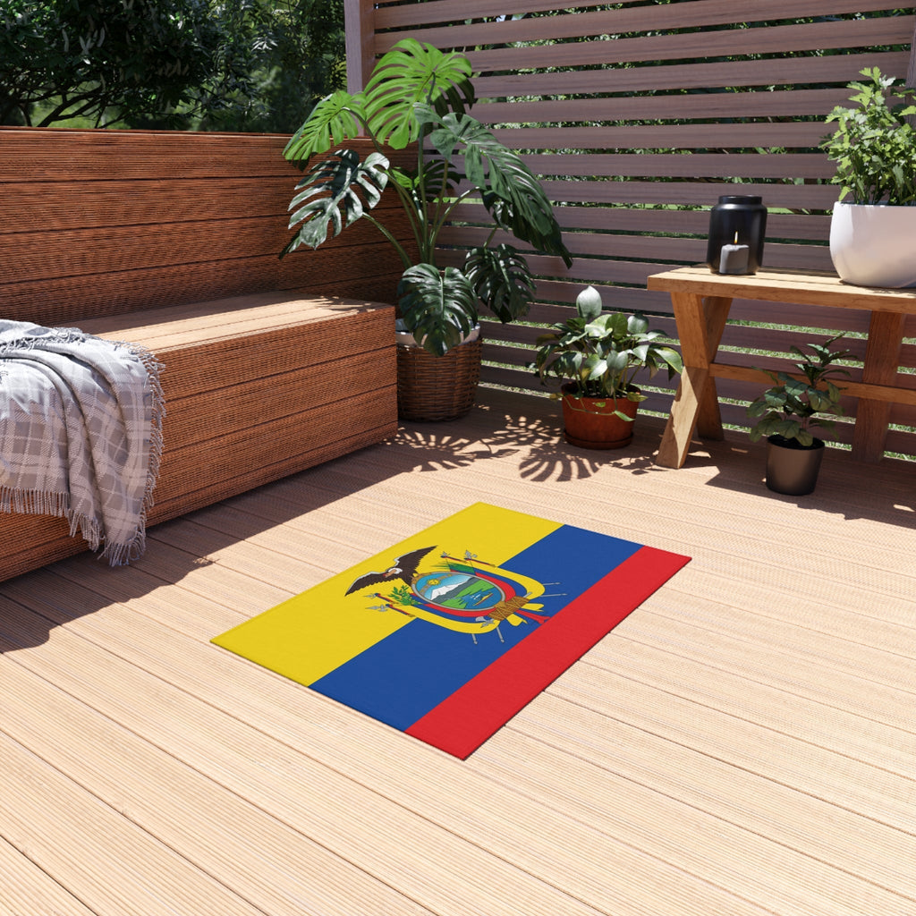 Flag Of Ecuador Outdoor Non - Slip Door Mat | Copa America | 24"x36" Home Decor La Vie Bien Flag Of Ecuador Outdoor Non - Slip Door Mat | Copa America | 24"x36"