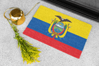 Flag Of Ecuador Outdoor Non - Slip Door Mat | Copa America | 24"x36" Home Decor La Vie Bien Flag Of Ecuador Outdoor Non - Slip Door Mat | Copa America | 24"x36"