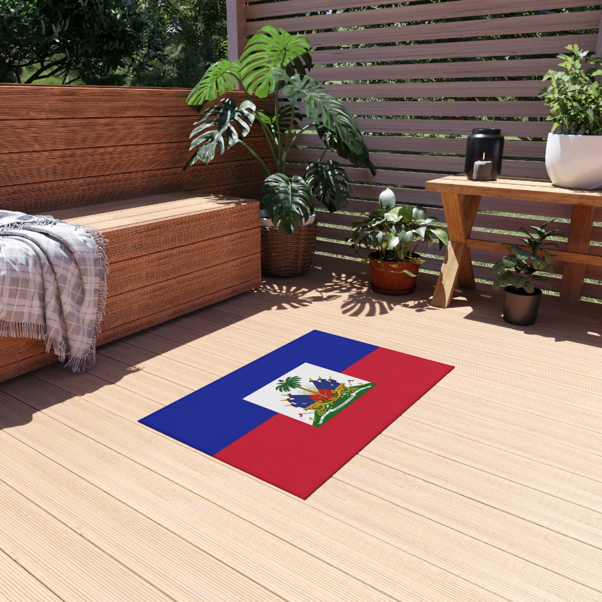 Flag Of Haiti Outdoor Non - Slip Door Mat | Port - Au - Prince | Carrefour | Delmas 73 | 24"x36" Home Decor La Vie Bien Flag Of Haiti Outdoor Non - Slip Door Mat | Port - Au - Prince | Carrefour | Delmas 73 | 24"x36"