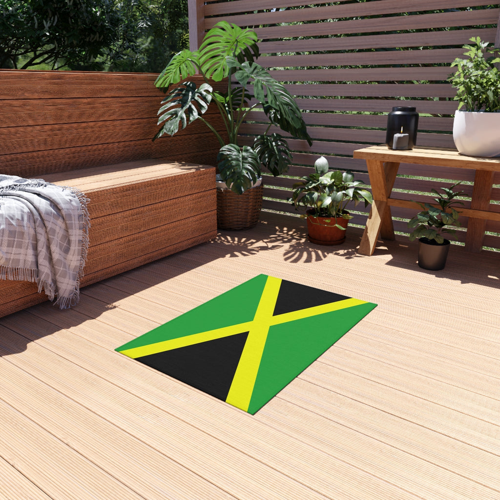Flag Of Jamaica Outdoor Non - Slip Door Mat | Kingston | Montego Bay | Portmore | 24"x36" Home Decor La Vie Bien Flag Of Jamaica Outdoor Non - Slip Door Mat | Kingston | Montego Bay | Portmore | 24"x36"