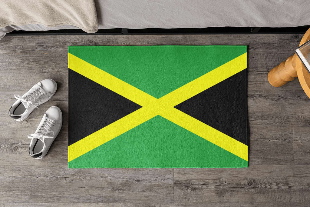 Flag Of Jamaica Outdoor Non - Slip Door Mat | Kingston | Montego Bay | Portmore | 24"x36" Home Decor La Vie Bien Flag Of Jamaica Outdoor Non - Slip Door Mat | Kingston | Montego Bay | Portmore | 24"x36"