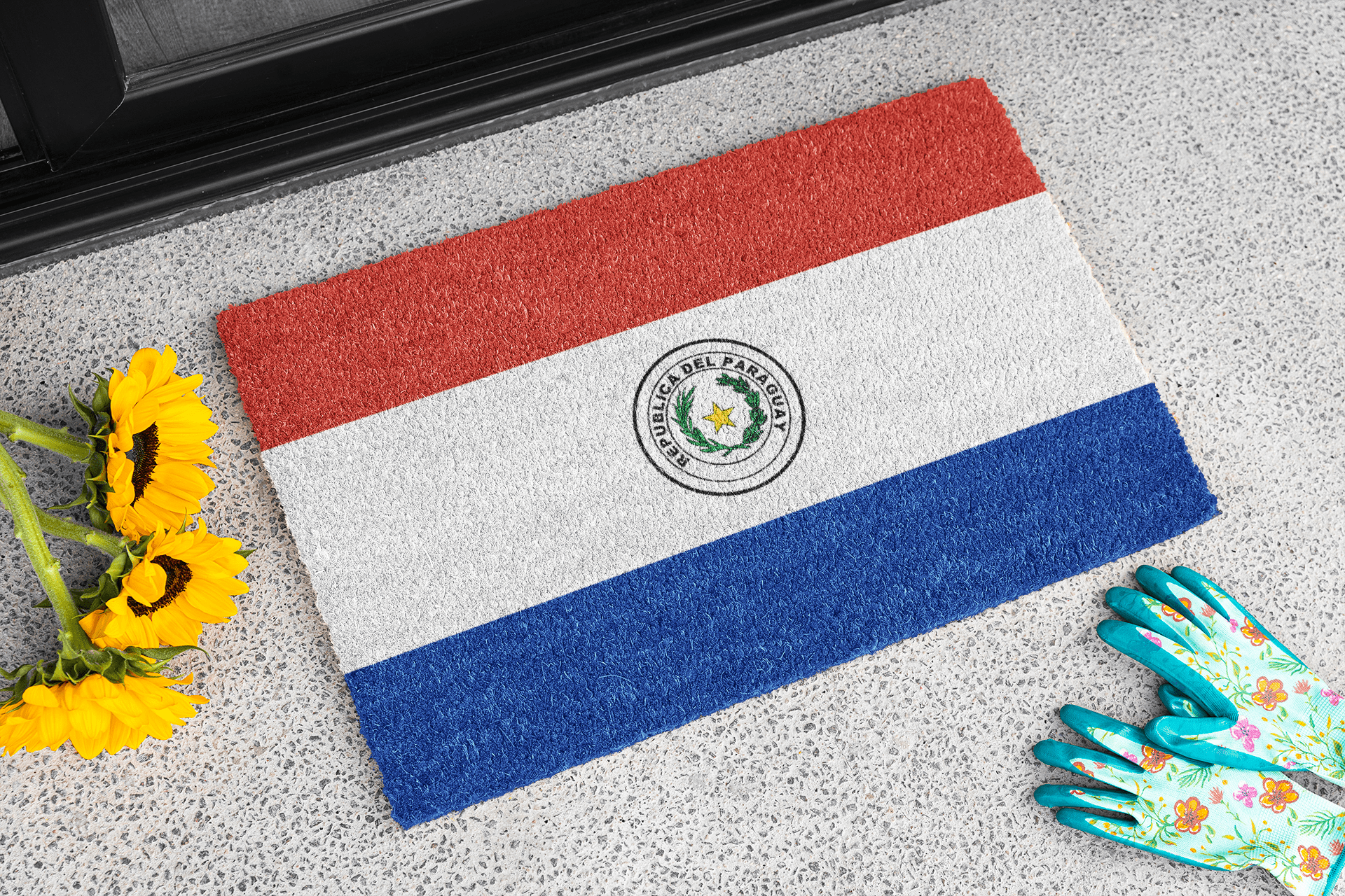 Flag Of Paraguay Outdoor Non - Slip Door Mat | Asuncion | Ciudad Del Este | San Lorenzo | Gift for Paraguayans | 24"x36" Home Decor La Vie Bien Flag Of Paraguay Outdoor Non - Slip Door Mat | Asuncion | Ciudad Del Este | San Lorenzo | Gift for Paraguayans | 24"x36"