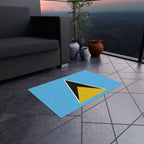 Flag Of Saint Lucia Outdoor Non - Slip Door Mat | St. Lucia Gros Islet | Castries | Dennery | 24"x36" Home Decor La Vie Bien Flag Of Saint Lucia Outdoor Non - Slip Door Mat | St. Lucia Gros Islet | Castries | Dennery | 24"x36"