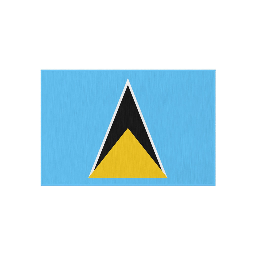Flag Of Saint Lucia Outdoor Non - Slip Door Mat | St. Lucia Gros Islet | Castries | Dennery | 24"x36" Home Decor La Vie Bien Flag Of Saint Lucia Outdoor Non - Slip Door Mat | St. Lucia Gros Islet | Castries | Dennery | 24"x36"