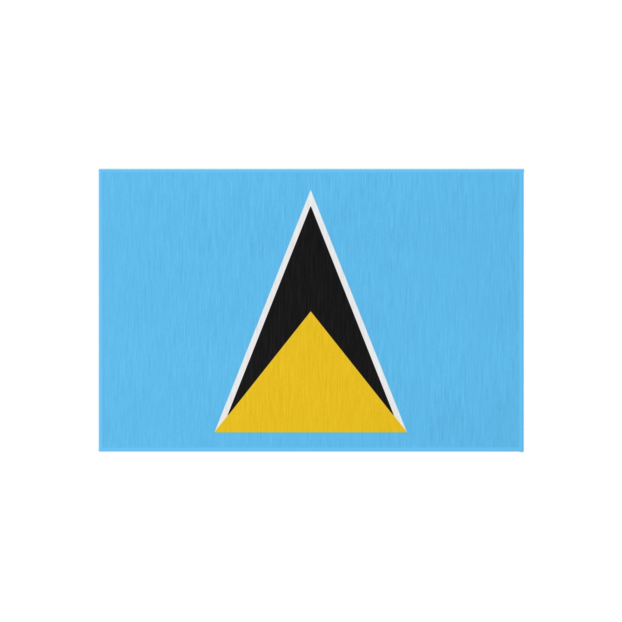 Flag Of Saint Lucia Outdoor Non - Slip Door Mat | St. Lucia Gros Islet | Castries | Dennery | 24"x36" Home Decor La Vie Bien Flag Of Saint Lucia Outdoor Non - Slip Door Mat | St. Lucia Gros Islet | Castries | Dennery | 24"x36"