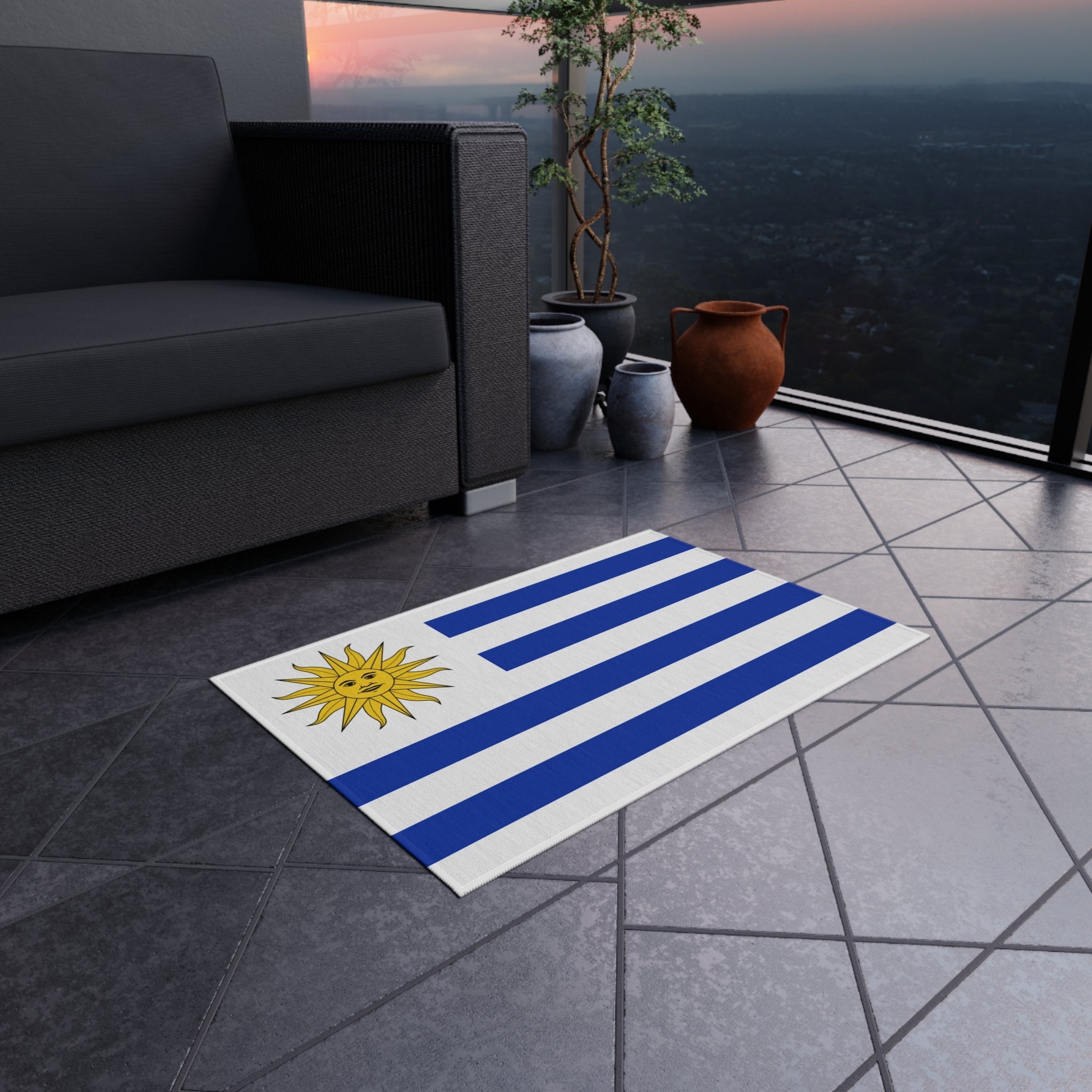 Flag Of Uruguay Outdoor Non - Slip Door Mat | Montevideo | Salto | Gift for Uruguayans | 24"x36" Home Decor La Vie Bien Flag Of Uruguay Outdoor Non - Slip Door Mat | Montevideo | Salto | Gift for Uruguayans | 24"x36"