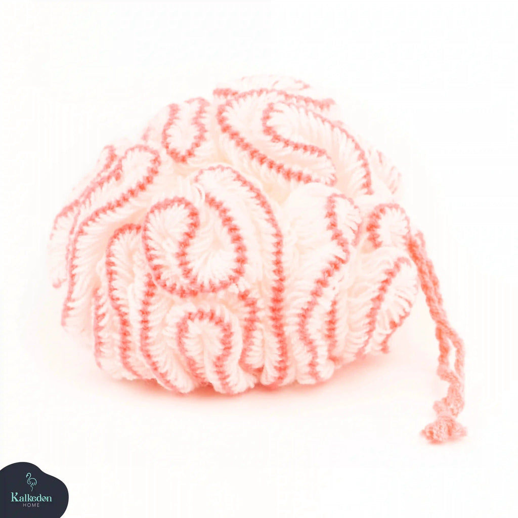 Organic Cotton Shower Pouf by Kalkedon Towels