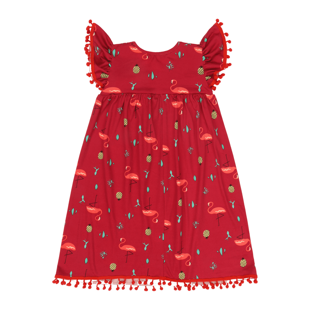 Flamingo Short Sleeve Dress – Colorful Multicultural Kids Outfit