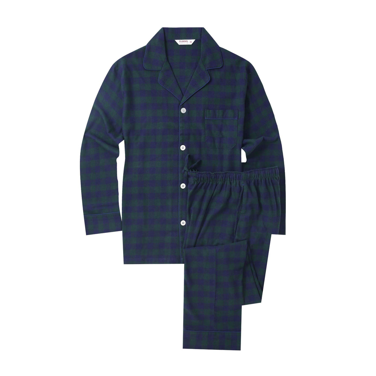 Flannel People Mens 100% Cotton Flannel Pajama Set with Pant Pockets & Drawstring pajama-sets La Vie Bien Flannel People Mens 100% Cotton Flannel Pajama Set with Pant Pockets & Drawstring